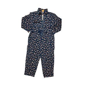 Future Collective Teal Floral  zipup Boilersuit Size 14